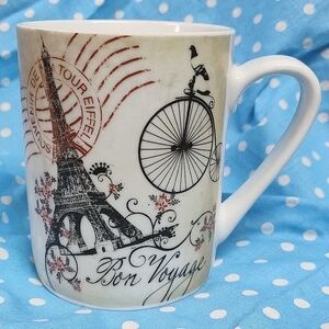 Bon Voyage eiffel tower Paris France mug